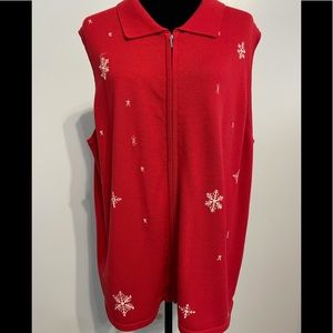 Allison Daley Holiday Zip-up Vest